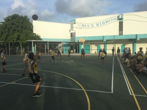 Arvida Middle School Students Playing Basketball